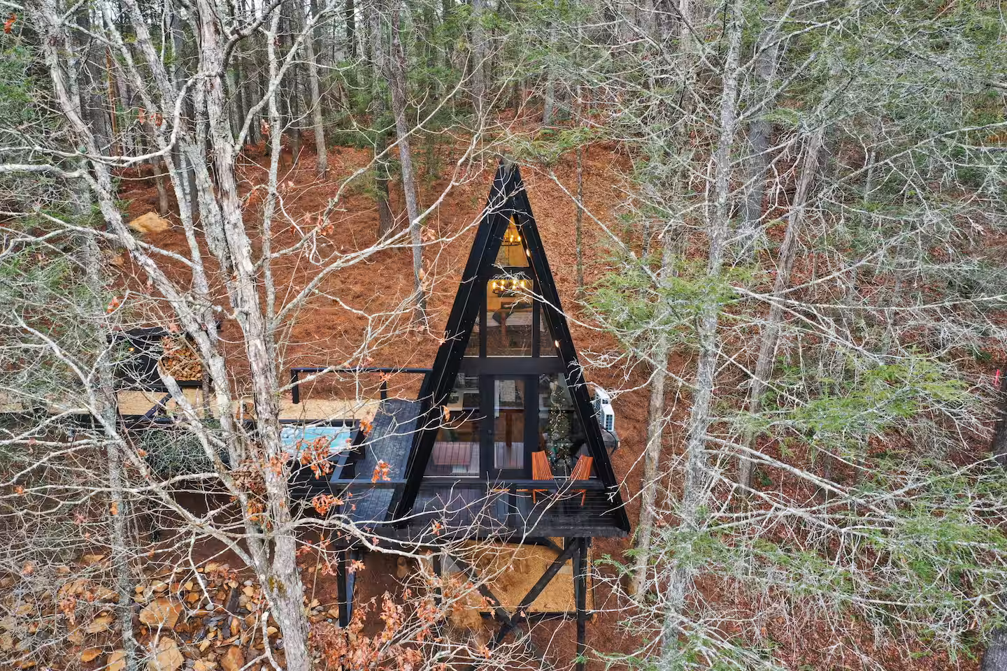 Apex Treehouse - a-frame in Blue Ridge, Georgia